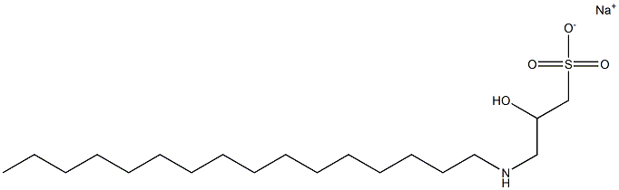 3-Hexadecylamino-2-hydroxy-1-propanesulfonic acid sodium salt Structure