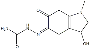 1-[(2,3,4,5,6,7-Hexahydro-3-hydroxy-1-methyl-6-oxo-1H-indol)-5-ylidene]semicarbazide Structure