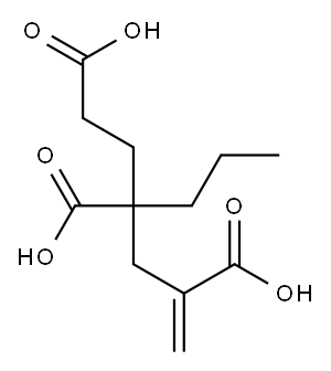 1-Hexene-2,4,6-tricarboxylic acid 4-propyl ester Structure