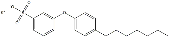 3-(4-Heptylphenoxy)benzenesulfonic acid potassium salt Structure