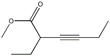4-Heptyne-3-carboxylic acid methyl ester Structure
