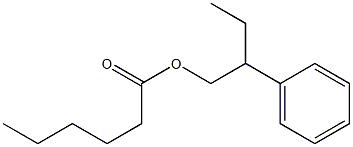 Hexanoic acid 2-phenylbutyl ester Structure
