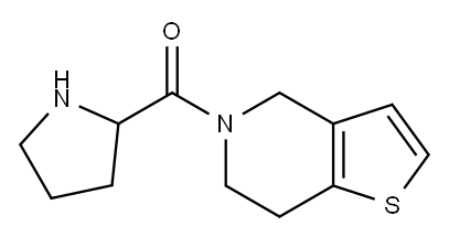 2-{4H,5H,6H,7H-thieno[3,2-c]pyridin-5-ylcarbonyl}pyrrolidine 结构式