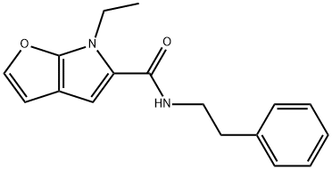 6H-Furo[2,3-b]pyrrole-5-carboxamide,  6-ethyl-N-(2-phenylethyl)-