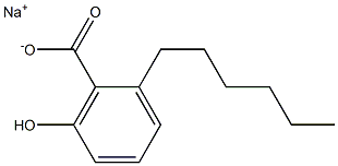 2-Hexyl-6-hydroxybenzoic acid sodium salt Structure