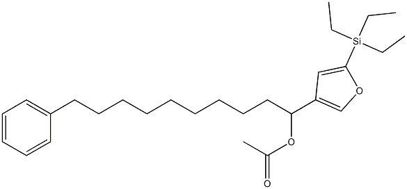 Acetic acid 1-[5-(triethylsilyl)-3-furyl]-10-phenyldecyl ester Structure