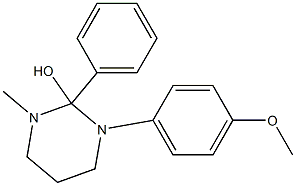 Hexahydro-1-methyl-2-phenyl-3-(4-methoxyphenyl)pyrimidin-2-ol|