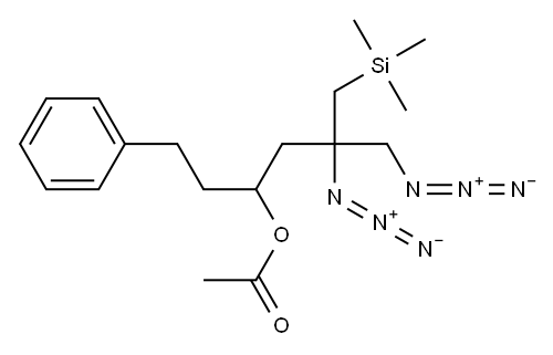 Acetic acid 2-azido-2-(azidomethyl)-1-(trimethylsilyl)-6-phenylhexan-4-yl ester