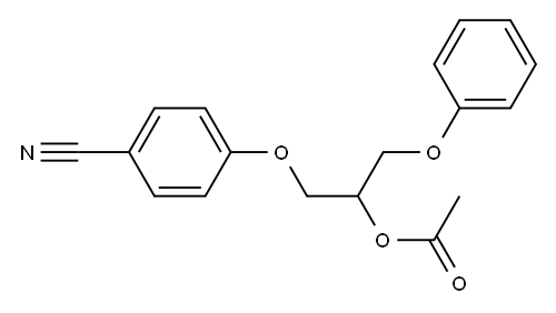 Acetic acid 1-(phenoxymethyl)-2-(4-cyanophenoxy)ethyl ester Structure