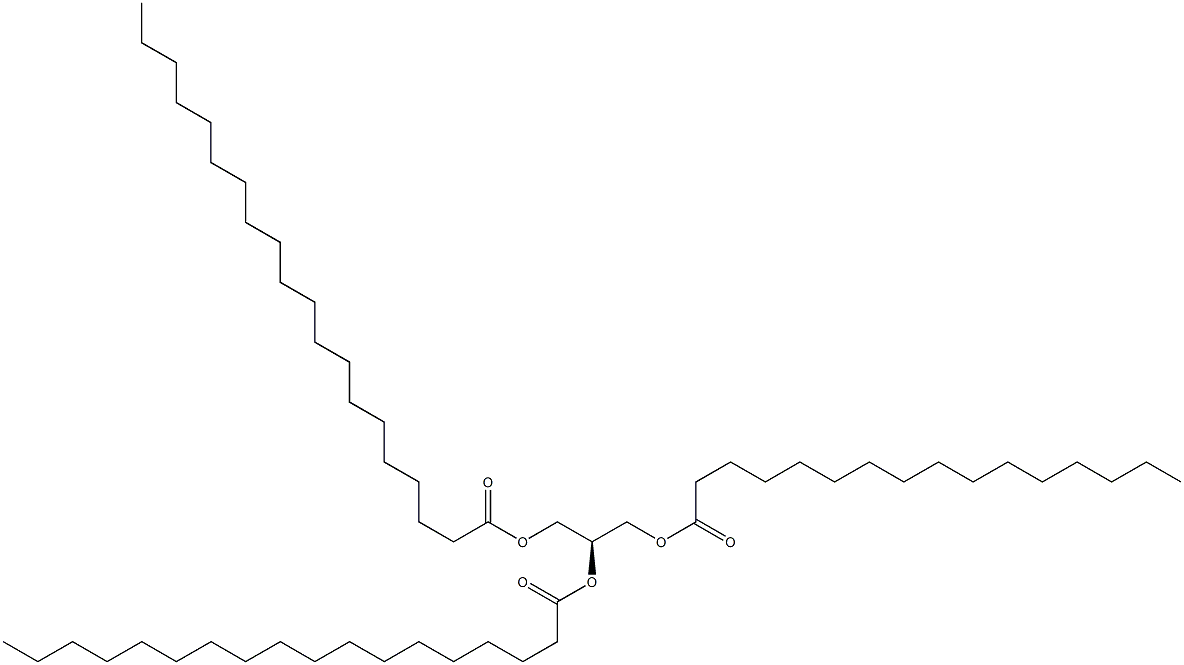 1-hexadecanoyl-2-octadecanoyl-3-eicosanoyl-sn-glycerol Structure