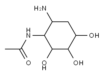 4-acetamido-5-amino-1,2,3-cyclohexanetriol Structure