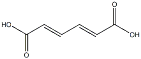 2,4-己二烯二酸, , 结构式
