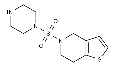 1-{4H,5H,6H,7H-thieno[3,2-c]pyridine-5-sulfonyl}piperazine Structure