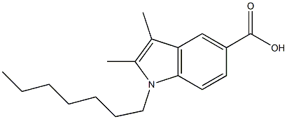 1-heptyl-2,3-dimethyl-1H-indole-5-carboxylic acid