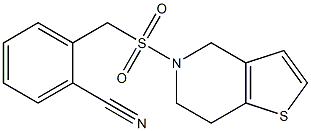 2-({4H,5H,6H,7H-thieno[3,2-c]pyridine-5-sulfonyl}methyl)benzonitrile 结构式