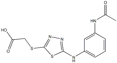 2-({5-[(3-acetamidophenyl)amino]-1,3,4-thiadiazol-2-yl}sulfanyl)acetic acid