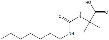 2-[(heptylcarbamoyl)amino]-2-methylpropanoic acid Structure