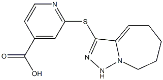 2-{5H,6H,7H,8H,9H-[1,2,4]triazolo[3,4-a]azepin-3-ylsulfanyl}pyridine-4-carboxylic acid Structure
