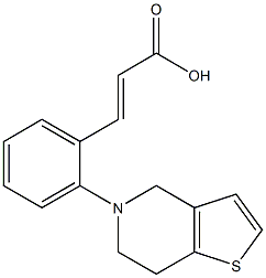 3-(2-{4H,5H,6H,7H-thieno[3,2-c]pyridin-5-yl}phenyl)prop-2-enoic acid 结构式