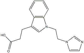3-{1-[2-(1H-imidazol-1-yl)ethyl]-1H-indol-3-yl}propanoic acid Structure