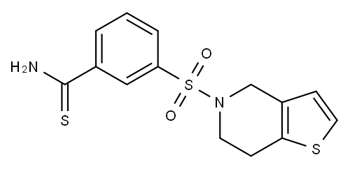 3-{4H,5H,6H,7H-thieno[3,2-c]pyridine-5-sulfonyl}benzene-1-carbothioamide Structure