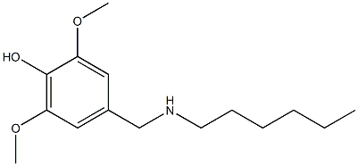 4-[(hexylamino)methyl]-2,6-dimethoxyphenol 结构式