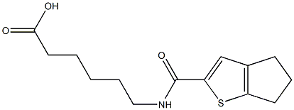 6-{4H,5H,6H-cyclopenta[b]thiophen-2-ylformamido}hexanoic acid Structure