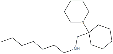 heptyl({[1-(piperidin-1-yl)cyclohexyl]methyl})amine Structure
