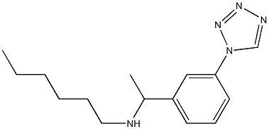 hexyl({1-[3-(1H-1,2,3,4-tetrazol-1-yl)phenyl]ethyl})amine