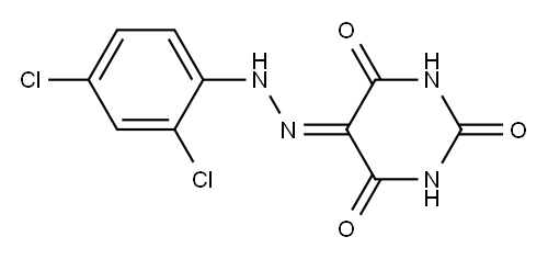 2,4,5,6(1H,3H)-pyrimidinetetrone 5-[(2,4-dichlorophenyl)hydrazone] Structure