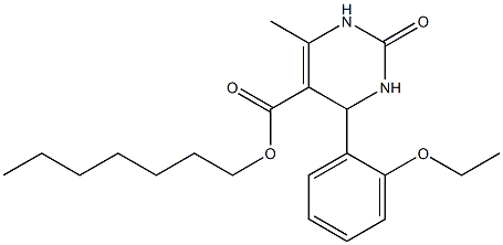 heptyl 4-(2-ethoxyphenyl)-6-methyl-2-oxo-1,2,3,4-tetrahydro-5-pyrimidinecarboxylate Structure