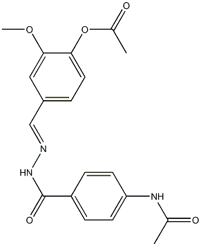 4-({(E)-2-[4-(acetylamino)benzoyl]hydrazono}methyl)-2-methoxyphenyl acetate|