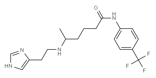 5-[2-(1H-Imidazol-4-yl)ethylamino]-N-[4-(trifluoromethyl)phenyl]hexanamide|