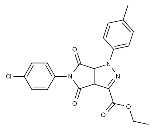 1,3a,4,5,6,6a-Hexahydro-4,6-dioxo-5-(4-chlorophenyl)-1-(4-methylphenyl)pyrrolo[3,4-c]pyrazole-3-carboxylic acid ethyl ester
