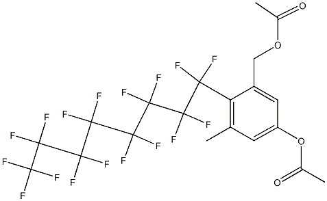 4-(Heptadecafluorooctyl)-5-methyl-3-(acetoxymethyl)phenol acetate