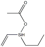 Acetic acid (ethenylpropylsilyl) ester Structure