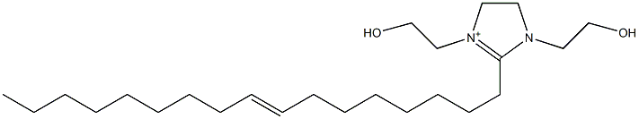 2-(8-Heptadecenyl)-4,5-dihydro-1,3-bis(2-hydroxyethyl)-1H-imidazol-3-ium Structure