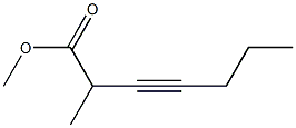3-Heptyne-2-carboxylic acid methyl ester Structure
