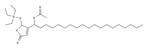 Acetic acid 1-[[2,5-dihydro-5-oxo-2-(triethylsiloxy)furan]-3-yl]nonadecyl ester|