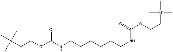 2,2'-[Hexamethylenebis(iminocarbonyloxy)]bis(N,N,N-trimethylethanaminium) Structure