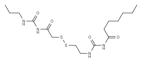 1-Heptanoyl-3-[2-[[(3-propylureido)carbonylmethyl]dithio]ethyl]urea