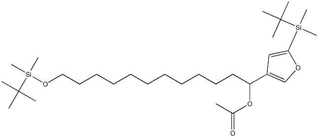 Acetic acid 1-[5-(tert-butyldimethylsilyl)-3-furyl]-12-(tert-butyldimethylsiloxy)dodecyl ester