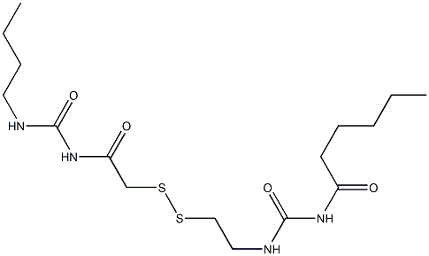 1-Hexanoyl-3-[2-[[(3-butylureido)carbonylmethyl]dithio]ethyl]urea