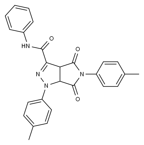 1,3a,4,5,6,6a-Hexahydro-4,6-dioxo-N-phenyl-5-(4-methylphenyl)-1-(4-methylphenyl)pyrrolo[3,4-c]pyrazole-3-carboxamide Structure