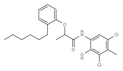 2-[2-(2-Hexylphenoxy)propanoylamino]-4,6-dichloro-5-methylphenol