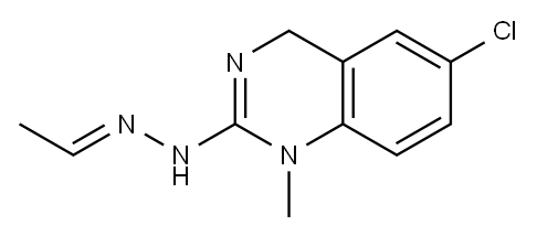 Acetaldehyde [[6-chloro-1,4-dihydro-1-methylquinazolin]-2-yl]hydrazone Structure