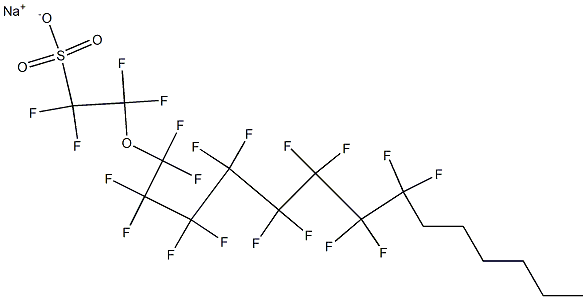2-(1,1,2,2,3,3,4,4,5,5,6,6,7,7,8,8-Hexadecafluorotetradecyloxy)-1,1,2,2-tetrafluoroethanesulfonic acid sodium salt Structure
