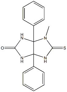 3a,6a-Diphenyl-4-methyl-3,3a,4,5,6,6a-hexahydro-5-thioxoimidazo[4,5-d]imidazol-2(1H)-one Structure