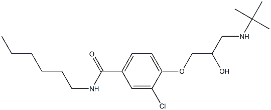 1-[4-[Hexylcarbamoyl]-2-chlorophenoxy]-3-[tert-butylamino]-2-propanol