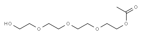 Acetic acid 11-hydroxy-3,6,9-trioxaundecan-1-yl ester Structure